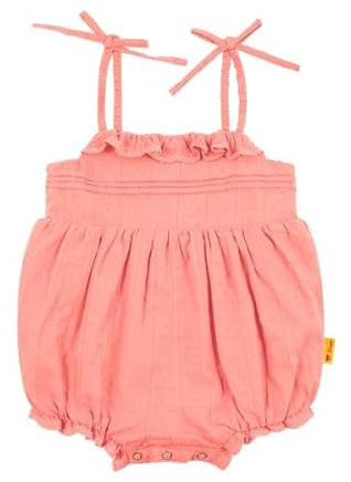Steiff Spielanzug EU Größe 62 fusion coral, Baby Einteiler, Baby-Body ideal für den Alltag, Strampler Einteiler, weicher und bequemer Spielanzug, waschmaschinenfest