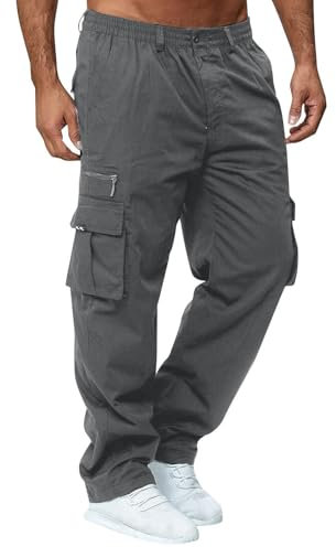 Treillis Militaire Homme Pantalon De Travail Cargo Noir Jogging Ample Salopette Pantalon Hiver