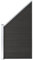Sufrk Zaunelement WPC 95x(105-180) cm Sichtschutzzaun Garden Fence Sichtschutz Zaunelemente Sichtschutz Zaun Schwarz