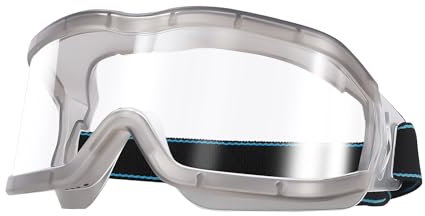 MOVNUOCA Chemielabor-Schutzbrille, die über Brillen passt, wissenschaftlich, Bau, Holzbearbeitung, Anti-Beschlag, Spritzwasser, Entlüftung, für Herren und Damen (1, Grau)