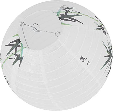 Restikiant 30cm Lampenschirm Papier Laterne Orientalisch Stil Licht Dekoration Chinesisch, Bambus