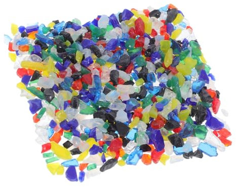 HEALSOPTHY 1tasche Tüte Irreguläre Glasblöcke Für Kunstprojekte Farbige Glasstücke Für Kreative Dekorationen Vasenfüllung Und Bilderrahmen Pro Packung
