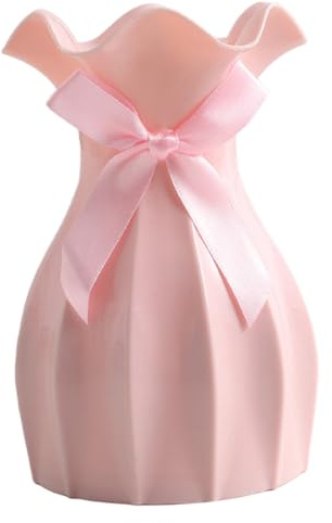 Xoeryoy Plastikvase 4x6 Zoll bruchsicher Kratzfest-resistenter Plastikvasen für Blumen Moderne minimalistische Blumenvase mit Bug für Mittelstücke Eigenheimdekorationen