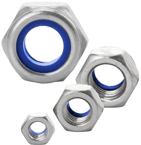 Sicherungsmuttern M24 niedrige Form Edelstahl A2 25 Stück DIN 985 / ISO 10511 Stoppmuttern selbstsichernde Sechskantmuttern WIBTEC®