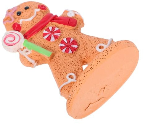 BESTYASH Adorno Navideño De Figura De Jengibre Decoración De Mesa De Resina De Hombrecito De Jengibre Mini Figura De Navidad para Estantería De Escritorio Decoración De Invierno para