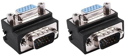 Goufride 2X 15 Vga Macho A Hembra M/F Adaptador de Angulo Recto