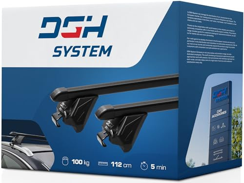 DGH System Dachträger Autogepäckträger RELINGTRÄGER kompatibel mit Opel Astra H III Kombi 2007-2014 max 100 kg 112 cm Stahl