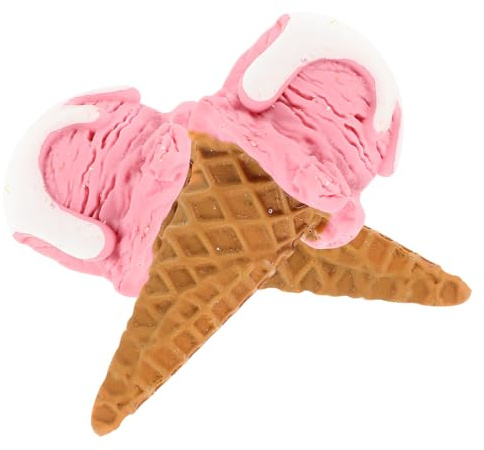 TOBBOMEY 2 Stück Realistische Eiscreme Dekoration Künstliche Eiskugeln aus Robustem Material Party und Schaufenster Ornament für Fotos und Geschäft