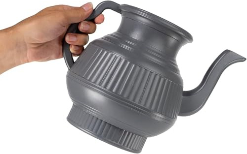 PEBBLE HUG Water Jug Lota, Ergonomic Handle, Comfortable Grip, Leak-Resistant, Hygienic and Easy-to-Clean, Perfect for Modern Kitchens, Bathrooms, Space-Saving, Lightweight Design, (Grey)