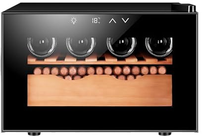DARBCGH Cave à cigares avec Stockage de vin – Étagères en cèdre, 11–18°C, Touch Ready(A)