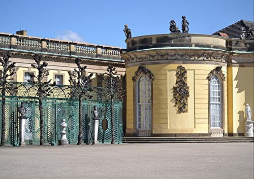 hansepuzzle 31791 - Schloss Sanssouci Puzzle 130 Teile - Gebäude Puzzle mit hochwertiger Aufbewahrung: Kartonbox und wiederverschließbarem Beutel - Format 28,7 × 20 cm