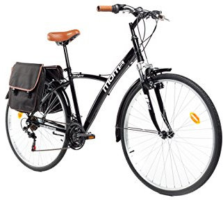 Moma Bikes Trakking Fahrrad, HYBRID 28”, Aluminium SHIMANO 18 Gänge, Vorne Federung