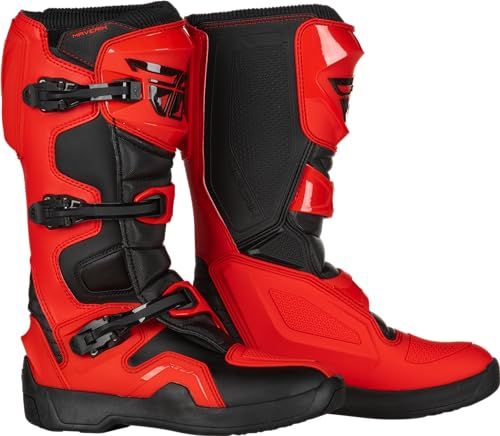 Fly Racing Maverik Stivale, Backpacking Boot Uomo, Rosso Nero, 41 EU