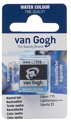 Van Gogh Aquarellfarbe, halbes Näpfchen, Neutralfarbe 715