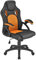 Juskys Sedia racing da scrivania Montreal arancione| Braccioli imbottiti e schienale ergonomico | Sedia da ufficio Sedia girevole Sedia da gaming