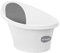 Shnuggle SBP-WGS-EUR - Bandeja para el baño del bebé hasta 12 meses con tapa en la parte inferior, blanca con respaldo gris con estrellas - 1,2 kg