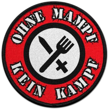 Patch Ohne Mampf keinen Kampf Essen Soldat Bundeswehr Kämpfen Koch #34134
