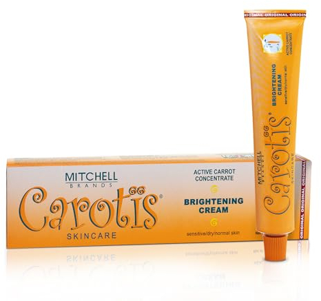 Carotis Hautaufhellende Creme | 50 g | Entfernt dunkle Flecken auf: Gesicht, Knie, Körper, Achselhöhle, private Bereiche | Hyperpigmentierungsbehandlung mit Karottenöl, Alpha Arbutin, Sheabutter