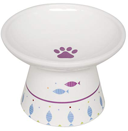 Minibees Gamelle surélevée extra large pour chat - Sans plomb - Passe au lave-vaisselle et au micro-ondes