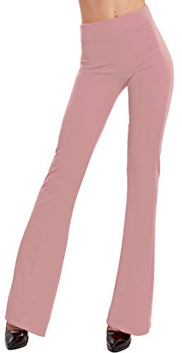 Toocool - Pantaloni Donna Campana Aderenti Zampa Elefante Elasticizzati Hot Sexy JL-2148 [XL,Rosa]