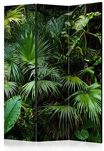 murando Raumteiler Foto Paravent Tropische Blätter 135x172 cm beidseitig auf Vlies-Leinwand Bedruckt Trennwand Spanische Wand Sichtschutz Raumtrenner Dschungel Natur Monstera Palmblätter p-B-0053-z-b