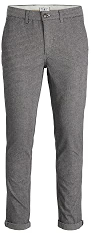 JACK & JONES Herren Chino Hose JPSTMARCO JJFURY - Slim Fit Braun Grau Beige, Größe:31W / 34L, Farbvariante:Drizzle 12206198