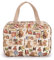 SUMTree Trousse de Toilette Sac de Toilette Grande capacité Organisateur pour Le Voyage,Business,Pique-Nique (Lettre Ourson) Brun