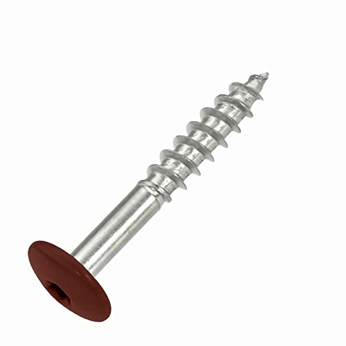 SCREW REBEL Fassadenschrauben 4,8x32 TX20 - RAL 8012 Rotbraun - 100 Stück Edelstahl A2 Trespo