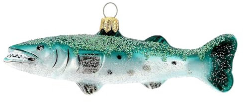 Holyart Barracuda géant décoration Sapin Noël Verre soufflé