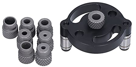 Localizador de Punzones, Manguito de Broca Cr12 con 8 Casquillos de Broca 3/4/5/6/7/8/9/10 Mm, Plantilla de Broca Perforadora Vertical con Casquillos de Guía de Broca para Perforaciones