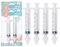 Aspirador Nasal Bebe 4 Pcs Jeringa Lavado Nasal Bebe, Irrigador Nasal Bebe para Limpieza Nasal Bebe, Limpiador Nariz Enjuague Rápido, Aspirador Nasal para Bebe para Lavados Nasales Bebe, Reutilizable