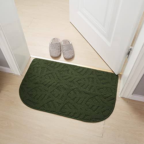 LNXSESN Badezimmerteppich Olivgrüne Zweige Badematte Flauschig Mikrofaser Badvorleger rutschfest Duschvorleger Schnelltrocknend Badteppich Waschbar Badmatte Verdicken Badematten & Badteppiche 50x80cm