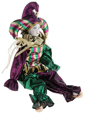 predolo 42 cm Keramik Sammlerstücke Pierrot Clowns Puppe Festival Geschenk Foto Requisite, Mehrfarbig