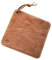 Topflappen aus Büffelleder - Echtleder - handgemachte und hitzebeständige Küchentopf-Lappen/Halter & Topfuntersetzer Leder mit Schlaufe zum Kochen & Backen Fran (Braun)