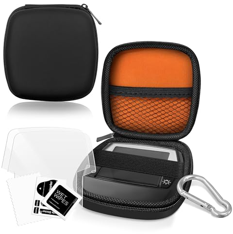 NICEDACK Hartschalen Schutztasche für Bosch Intuvia, E-Bike Computer Display Schutztasche, wasserdichte Displayschutztasche mit Karabiner & Displayschutzfolie (2 Stück Schwarz)