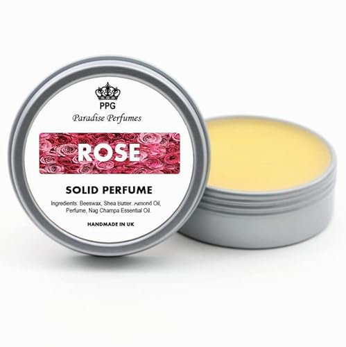 Rose Natural Solid Perfume 15ml Fragrance Balm Cruelty Alcohol Free Handmade in UK