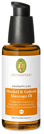 PRIMAVERA Aromapflege Muskel & Gelenk Massage Öl bio 2 x 50 ml - Aromaöl, Massageöl, Aromatherapie, ätherische Öle - Unterstützung bei der Mobilisierung von Muskeln und Gelenken - vegan