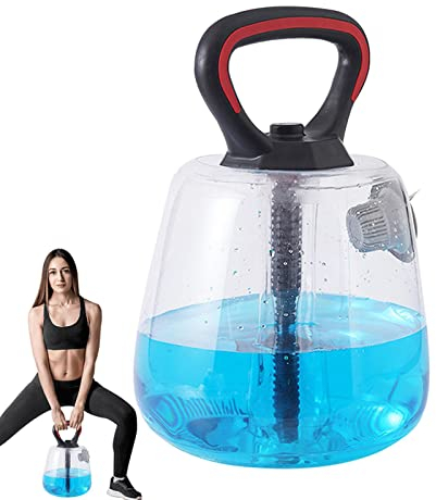 Teksome Kettlebell riempibile con Acqua | Pesi Kettlebell – Palline da Fitness con Ingresso d'Acqua Strumento per Sollevamento Pesi per Peso Disponibile Fino a 8,2 kg