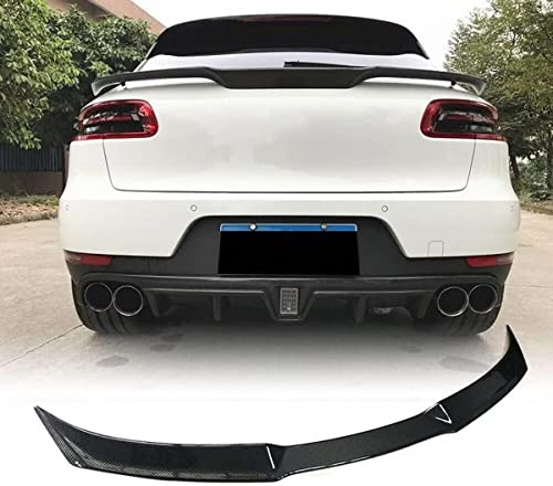 Kohlefaser Auto Heckspoiler für Porsche Macan Base/Turbo/GTS/S Sport Utility 4Door 2014-2020,Heckspoiler Kofferraumdeckel Dachflügel Lippe Spoiler