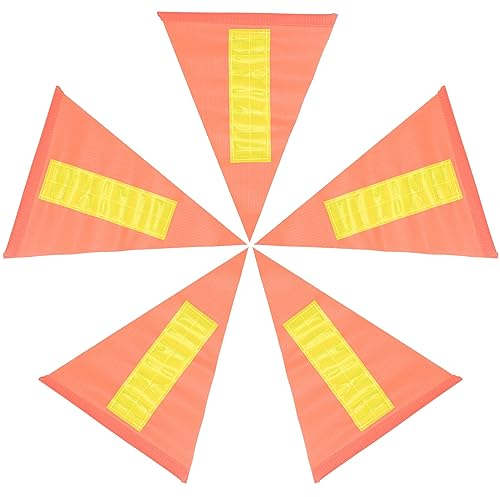 Yardwe 5 Stück Reflektierende Wimpel Fahrräder Fahrräder Fahrradzubehör Für Kinder Wimpel Banner Fahnen Kinderfahrradzubehör Dreieck Fahrradflagge Fahrradsicherheitsflagge Ersatz