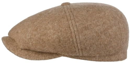 Stetson Hatteras Doubleface Flatcap Melierte Mütze Winter aus Wolle Kappe mit Baumwollfutter Made in EU Herren Herbst Winter