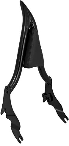 HDBUBALUS Motorrad-Sissybar passend für Harley Touring Road King Road Glide Street Glide 2009–2024, abnehmbare Beifahrer-Rückenlehne, 16 Zoll, Schwarz