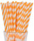YAOSHENG Lot de 100 pailles en papier orange, biodégradables, idéales pour les fêtes, les mariages et les occasions, orange
