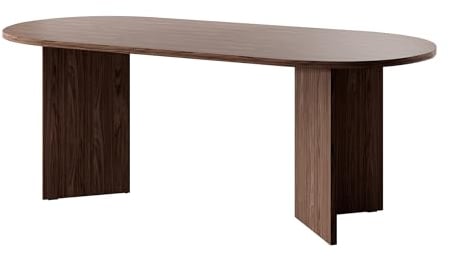 Selsey Table À Manger Ovale 90 x 204 cm 6-10 Personnes Table De Cuisine Bureau Noix Wisconsin Ovo