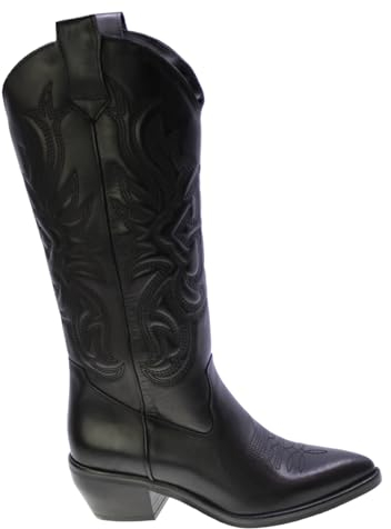 gisél moiré Stivale Texano Donna Nero Joy394
