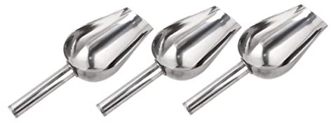 MAGICLULU 3st Eis Am Stiel Metallschaufel Sü?er Wagenschaufel Trockene Tonne Schaufel Mini-eiswürfelbereiter Habe Tiernahrungsschaufel Kanister Schaufel Kühlschrank Trockenfutter Popcorn