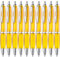 ZENSCRIBE® Ergonomische Kugelschreiber 100 Stück, Premium Kugelschreiber Set Hochwertig, Rutschfester Kulli für einfaches & weiches Schreiben, Blauschreibender Kugelschreiber Gelb