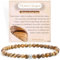 Picture Jasper - Dreams Come True - Edelstein Perlen Armband für Frauen, 4mm Kristall Silber 925 Naturstein Schmuck Elastisch Armbänder Damen, Chakra Spirituelle Charms Armbänder Geschenke