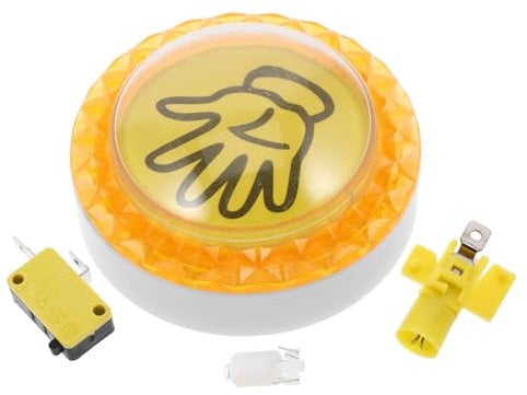 ibasenice Game Button Playset Accessories Recording Buttons for Classroom Recordable Answer Buzzers Button Dog Buttons Game Buzzers for Classroom Trivia Game Classroom Buzzers Yellow Plastic