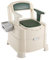 Toilettes de camping portables avec lumière sensorielle et dossier, toilettes mobiles avec accoudoirs amovibles et boîte à mouchoirs, toilettes sèches pour personnes (vert)